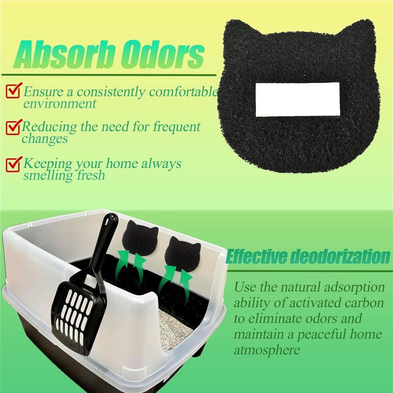 PurifyLogix Cat Litter Box Stick-on Activated Charcoal Filters Compatible with Most Cat Litter Box, Universal Activated Carbon Filters to Absorb Odors and Control Damp for Keep Home Fresh (6 Pack) - Image 3